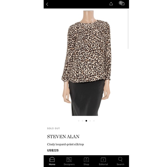 Steven Alan Silk Leopard Cindy Top - Picture 8 of 8